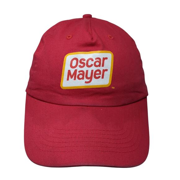 Oscar Mayer Strapback Baseball Cap Red One Size Adjustable 6 Panel Hit Wear - Picture 1 of 8